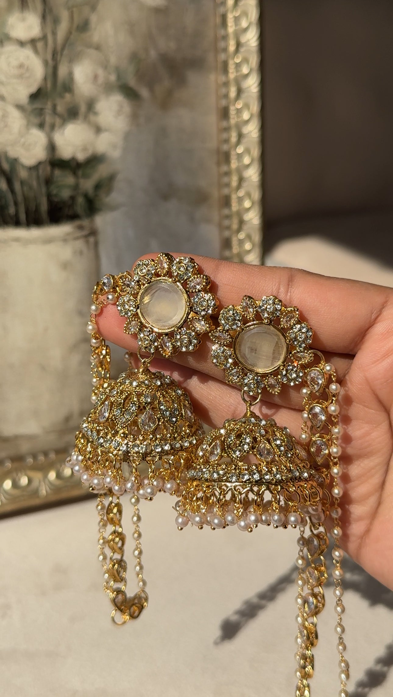 Heena Jhumka w/ Removable Sahara