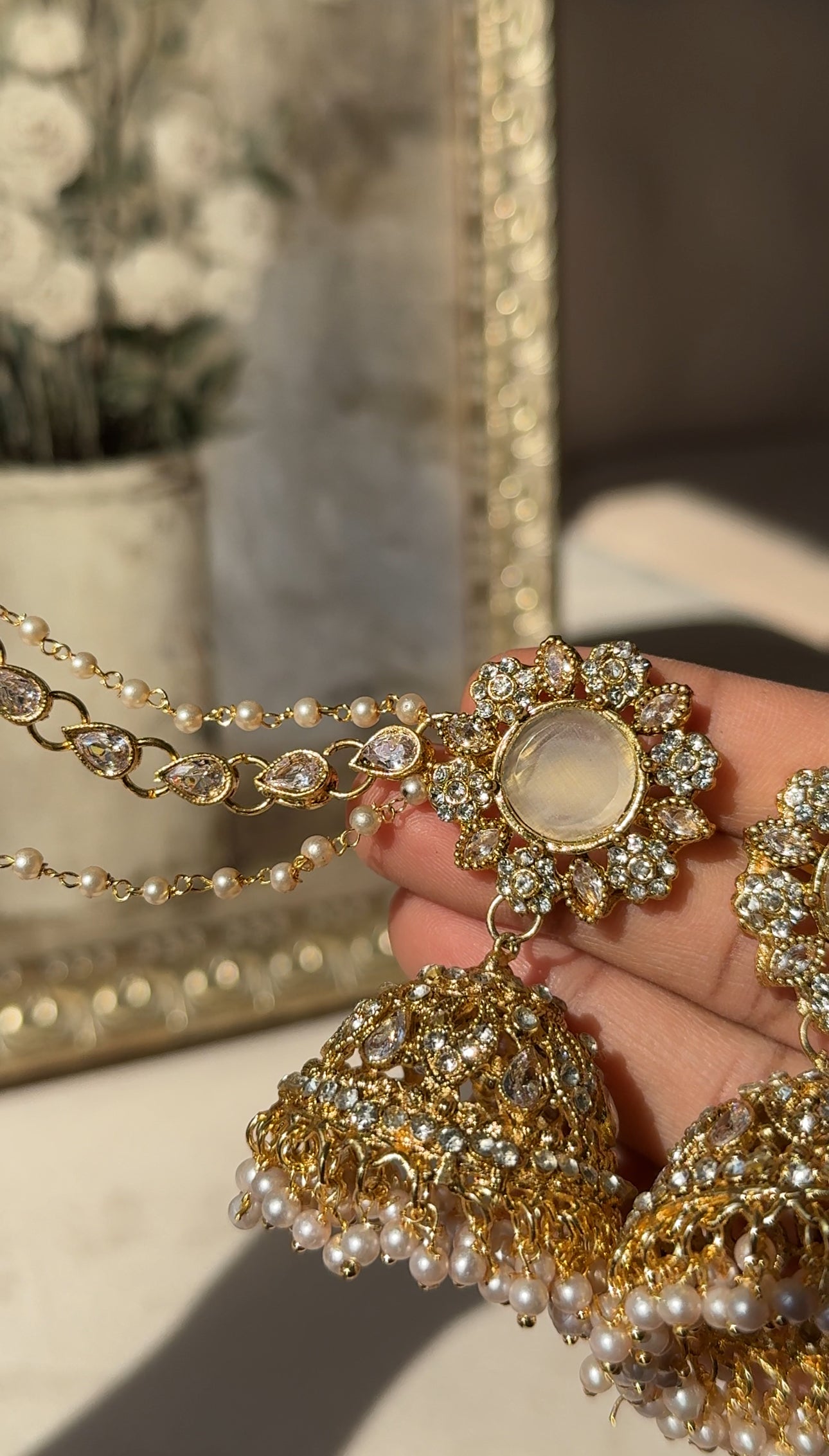 Heena Jhumka w/ Removable Sahara