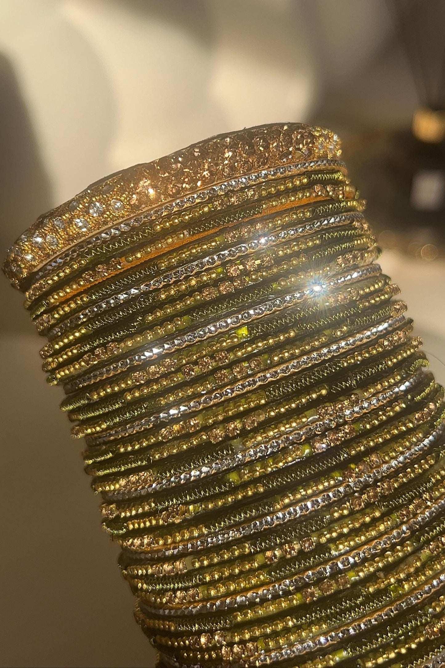 Zari Mendhi Bangle Set